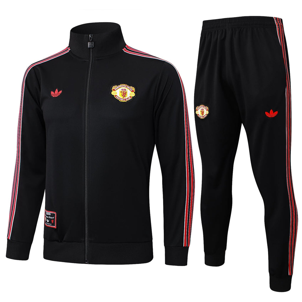 Tuta Manchester United nero zip 2025/26