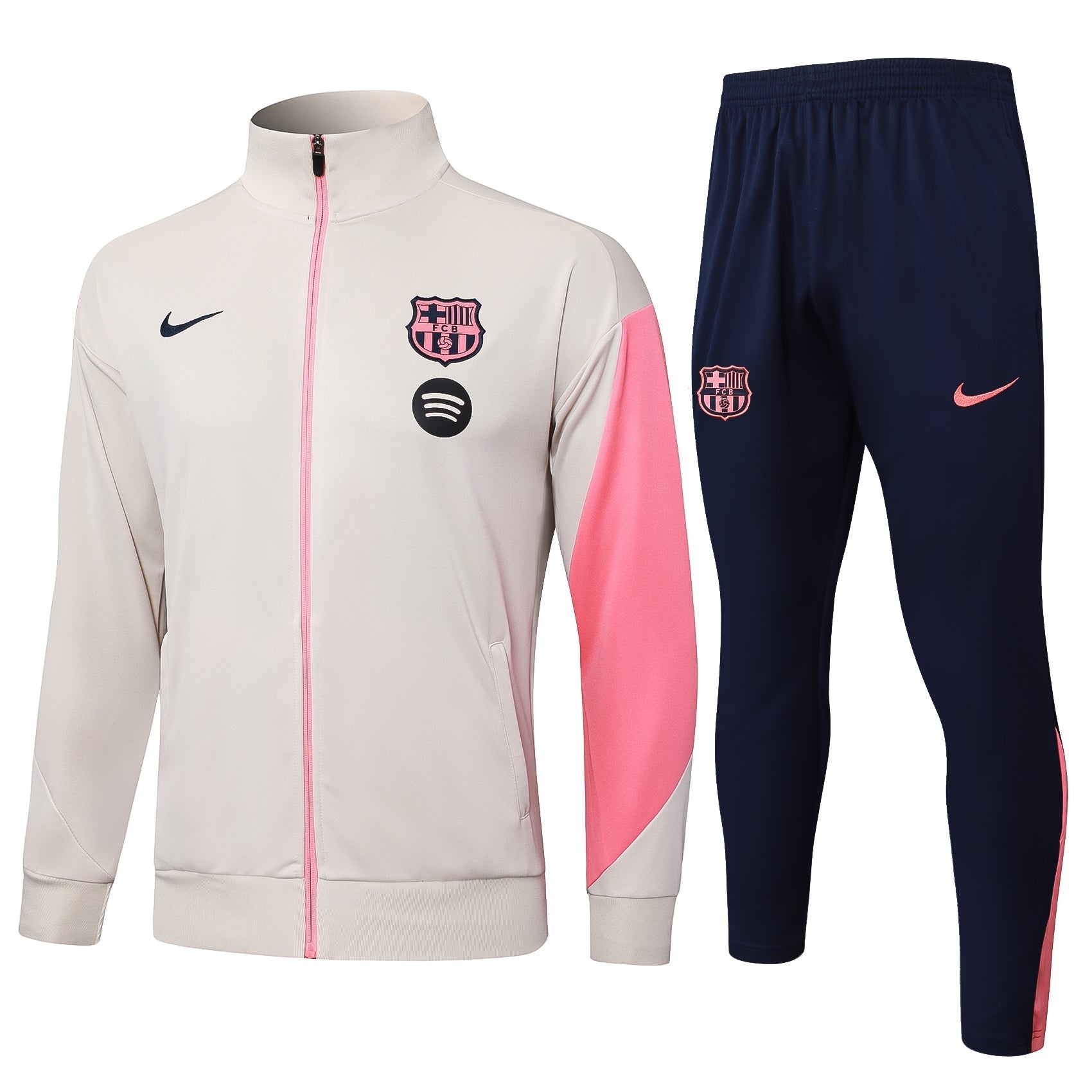 Tuta Barcellona bianco zip intera 2025/26