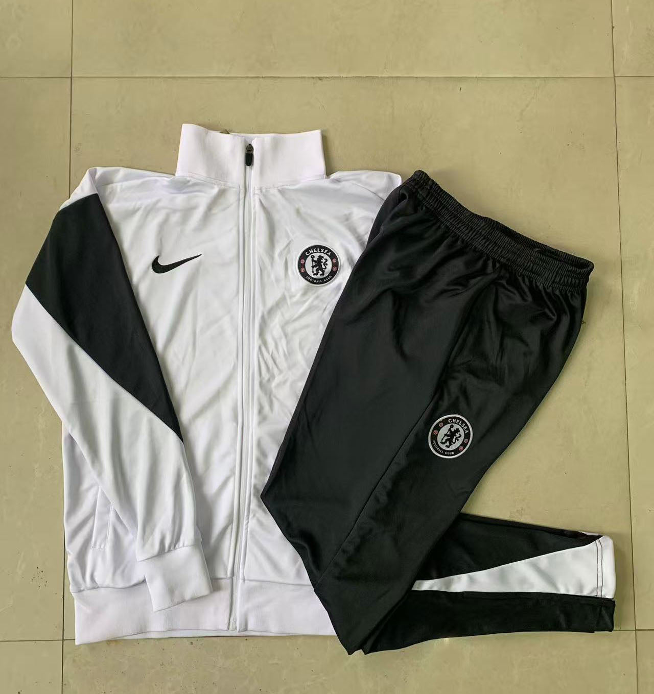 Tuta Chelsea bianco zip intera 2025/26